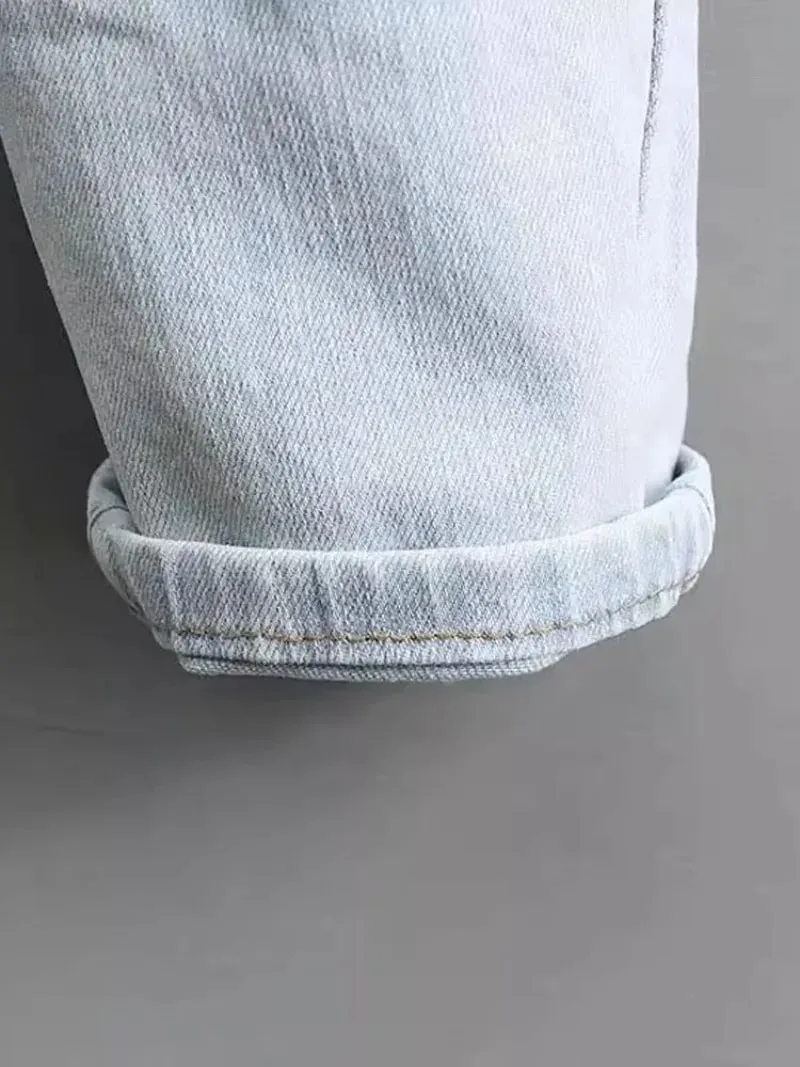 Ropa de los años 2000, pantalones vaqueros de color claro para hombre, novedad de primavera y otoño de 2025, pantalones ajustados de color azul claro, pantalones elásticos de trabajo de marca a la moda — image 6