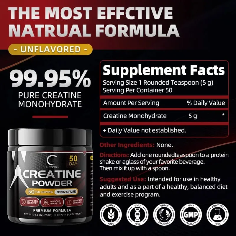 Pre Workout Creatine Powder for Men & Women - Cognitive & Exercise Performance Support - NSF Certified for Sport- 150 Grams