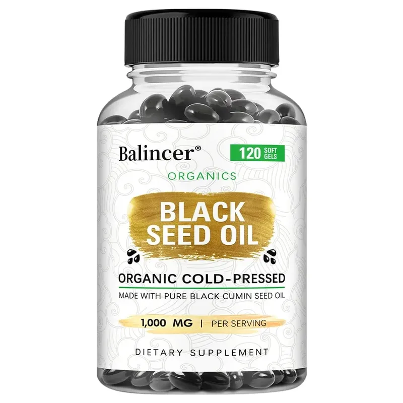 Black Seed Oil Capsules 1000mg - Help Digestive Health Immune Support & Brain Function Antioxidant 120 Capsules — image 8