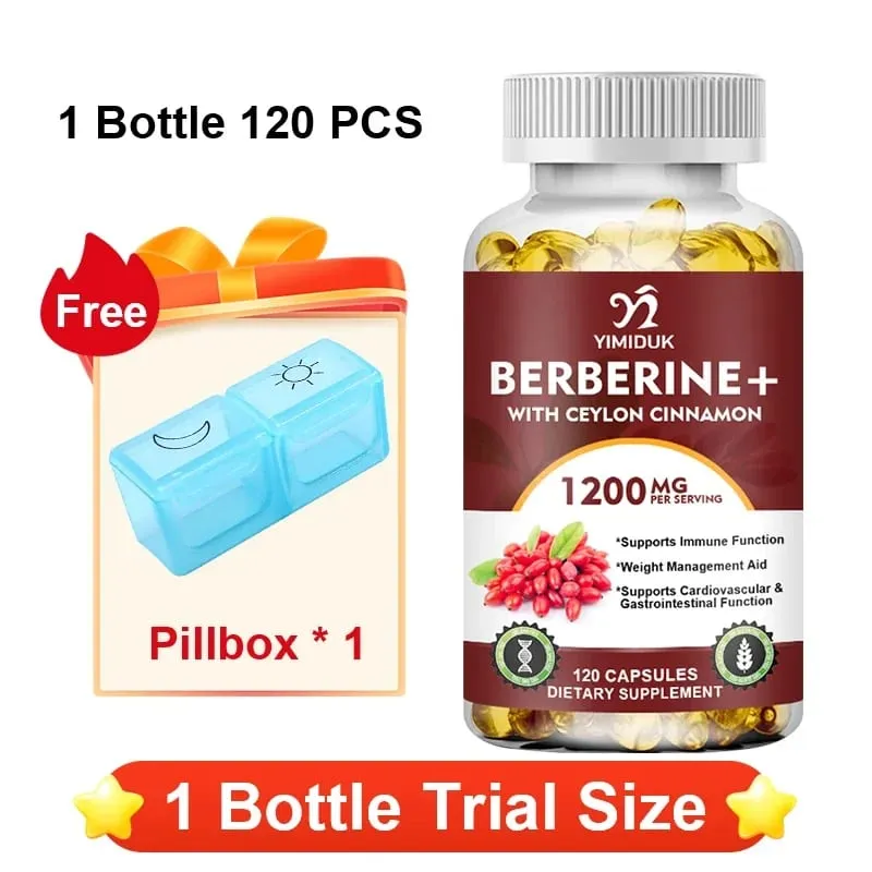 Το συμπλήρωμα Berberine 1200mg υποστηρίζει την ενεργοποίηση AMPK Υγιής μεταβολισμός γλυκόζης Ανοσία & έλεγχος βάρους για ενήλικες — image 11
