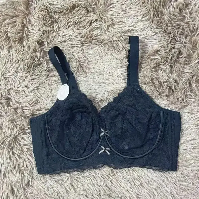 Women's Sexy Lace Support Bra Full Cup Lift Bralette Lingerie Anti-Sagging Ultra Thin Mesh - Slimming Underwear for Big Bust — image 8