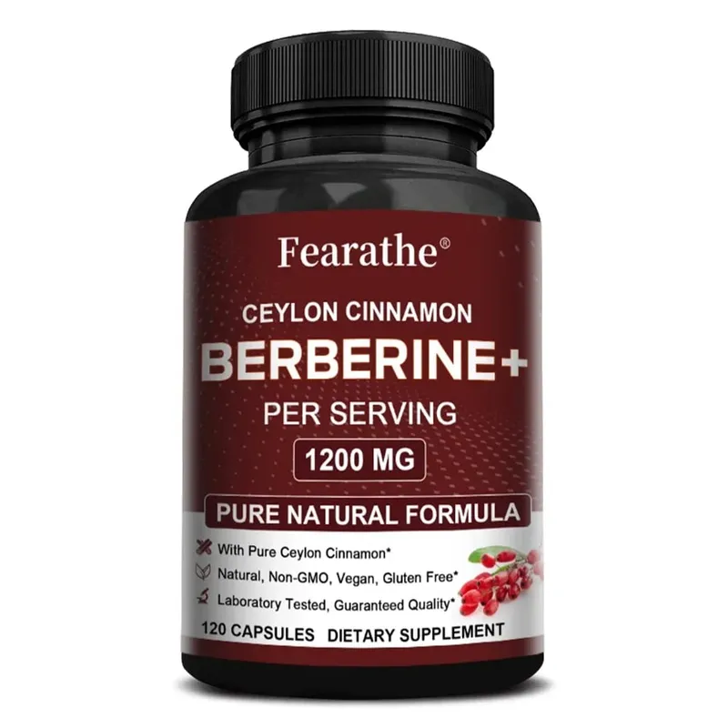 Berberine HCI & Ceylon Cinnamon Capsules Support Cardiovascular Gastrointestinal Liver Immune Health & Metabolic Balance