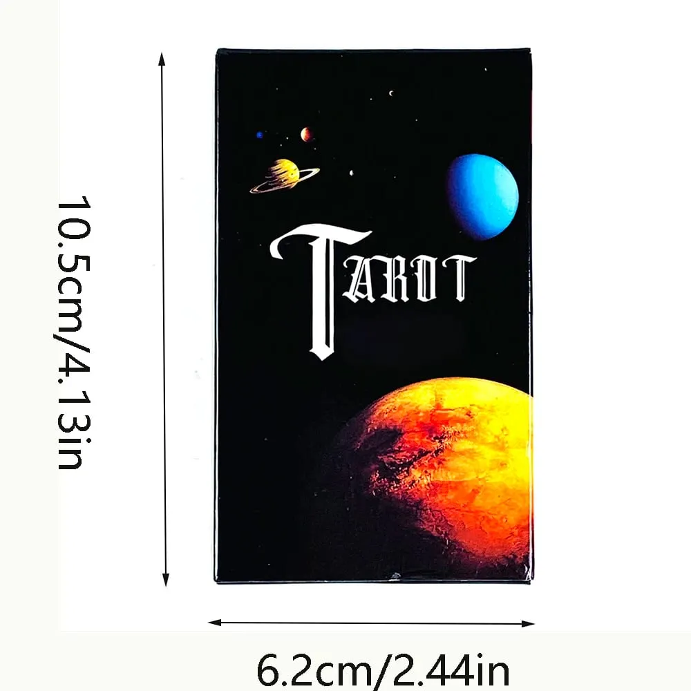 Tarot With Keywords 78 Cards Space Art Tarot with Printed Meanings Cards Game Ideal for Meditation Healing & Divination