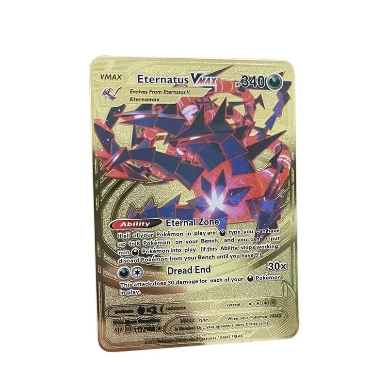 بطاقة البوكيمون Vmax حروف بوكيمون معدنية بيكاتشو Gx Mewtwo Charizard Vstar ألعاب أنيمي ألعاب حديد ذهبي أوراق اللعب هدايا للأطفال — image 21