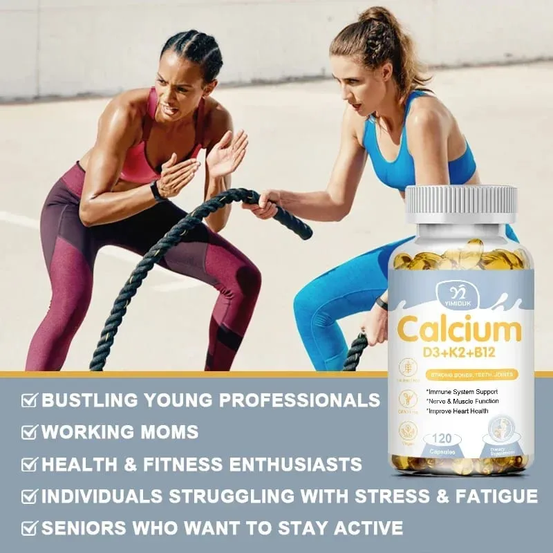 Premium Calcium D3 K2 B12 Capsules Supports Bones & Teeth Calcium Absorption Nerve Health Muscle Function & Vitality — image 6