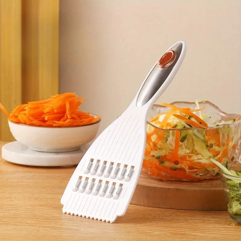 Multi-Functional Vegetable Slicer & Sharpener - Manual Food Cutter for Potatoes Carrots Fruits - Durable Plastic Kitchen Gadget — image 3