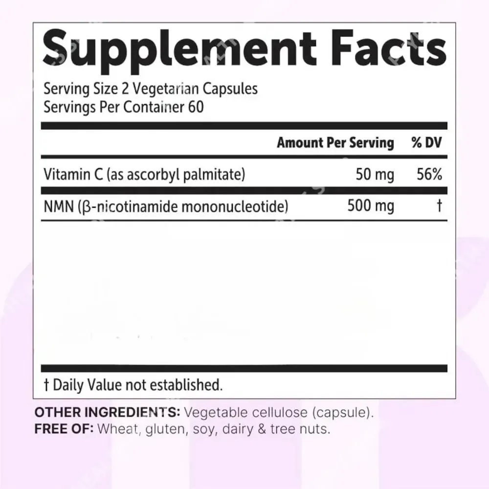 NMN Complex 1000mg Per Serving 10-in-1 NAD+ Precursor with Resveratrol CoQ10 120 Vegetarian Capsules Daily Support — image 5