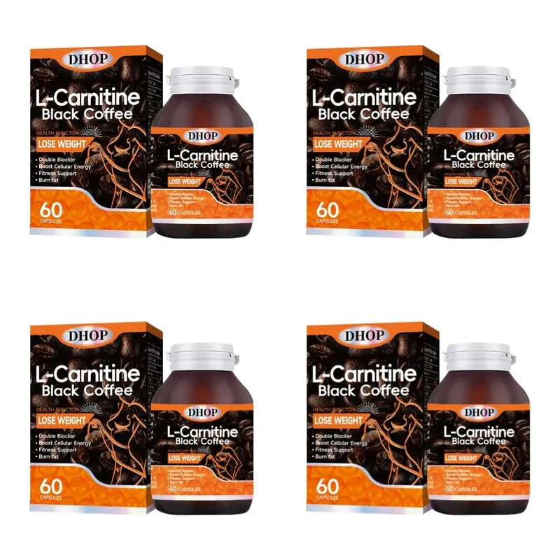 L-Carnitine Black Coffee Capsules - Weight Management & Fat Metabolism Support Cellular Energy Booster Fitness 60 Capsules — image 10