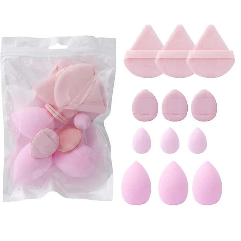 12Pcs Soft All-Purpose Makeup Sponge Set 4Types Beauty Tools Cosmetic Puff Dry Wet Dual Use Foundation Sponges Powder Puff — image 1