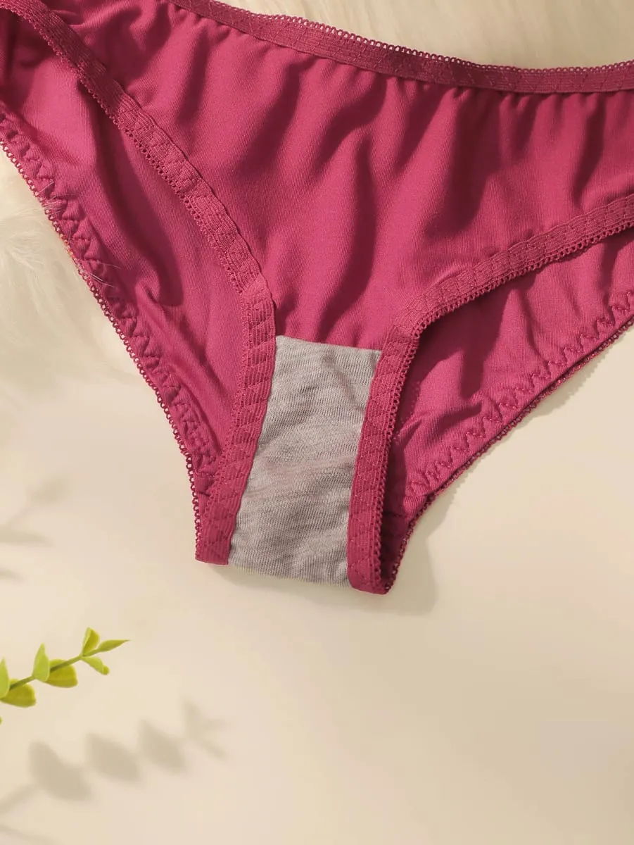 Red Push Up Bra and Panty Set with Padded Underwire set Lingerie for Women - Sexy Balcony Style Underwear Set A2122 — image 6