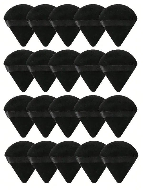 50/40/30/20/10/5 Triangular Velvet Puffs Reusable Puffs Face and Eye Makeup Puffs Foundation Make-up Powder Makeup Tools — image 10