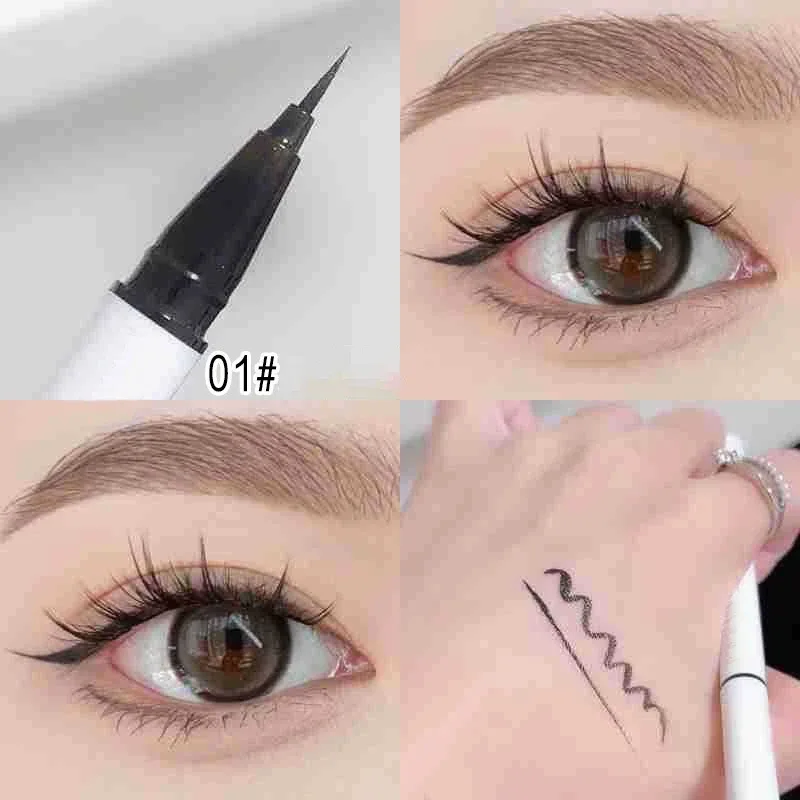 Ultra-thin Matte White Eyeliner Liquid Pen Waterproof Sweat-proof Long-lasting Lying Silkworm Pen High Pigment Smooth Eye Makeup