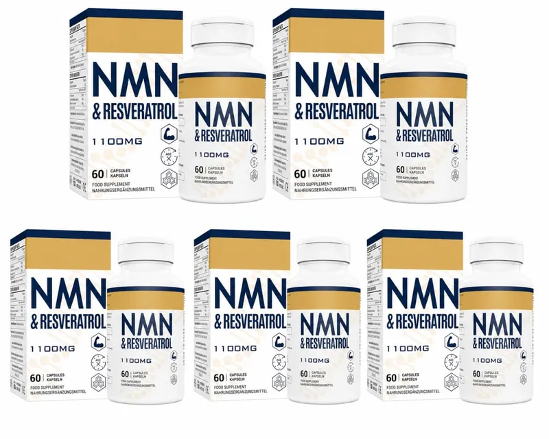 NMN+Resveratrol 60 Capsules Powerful Antioxidant Supplement for Heart Health & Anti-Aging Enhanced with Black Pepper Extract — image 11