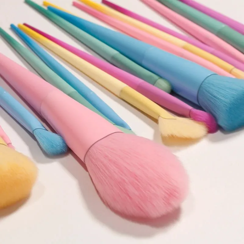 17 PCS Makeup Brushes Set Foundation Blending Face Powder Blush Concealers Eyeshadow Rainbow Makeup Brush Kit — image 3