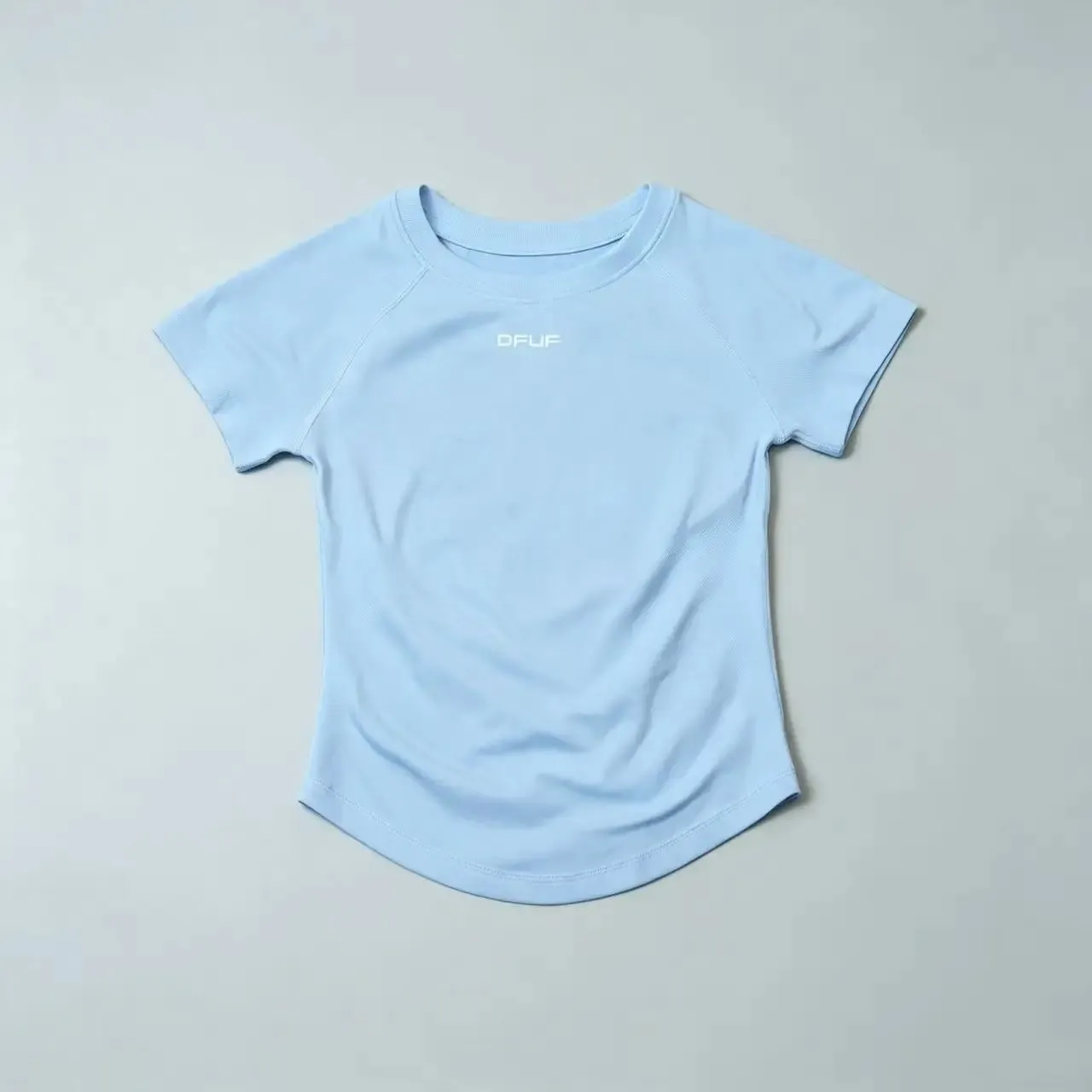 Women Elastic Slim Short Sleeve T-Shirt Soft Breathable Casual Top for Gym Yoga Jogging Fitness Daily Wear — image 3