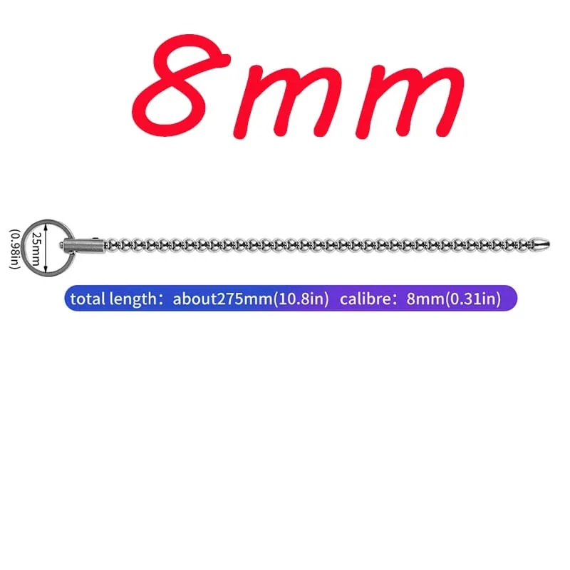 Metal Horse Eye Stick Penis Plug Urethra Bead Can Electro Shock Urethral Stimulator Sounding Masturbation Climax Sex Toy for Men