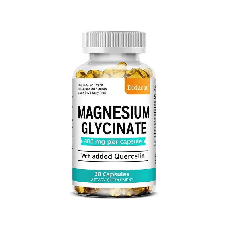 Magnesium Glycinate - med Quercetin Förbättra kardiovaskulär hälsa Minska stress och främja hälsosam sömnmuskeltillväxt — image 8