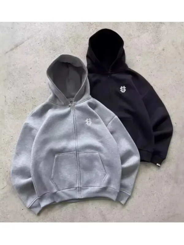 2025 Autumn/Winter Fashion Printed Harajuku Y2K Zipper Hoodie for Women's Streets Y2K New Punk Sportswear unisex Casual Hoodie — image 8