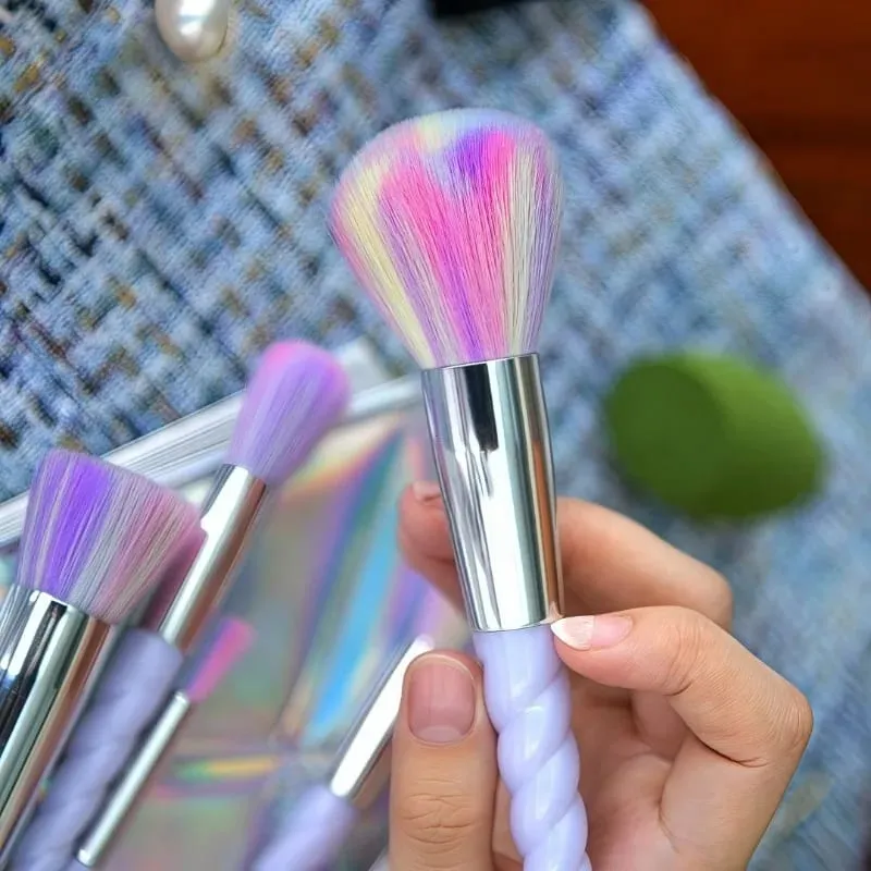 Colorful 10-Piece Makeup Brush Set Crystal Handle Concealer Brushes Beauty Health Cosmetic Tools Make Up Tools — image 5