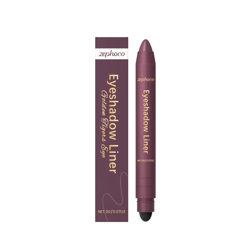 2 In1 Eyeshadow Liner Pen Matte Black Brown Waterproof Natural Long Lasting Silky Smooth Color-Rendering Professional Eye Makeup
