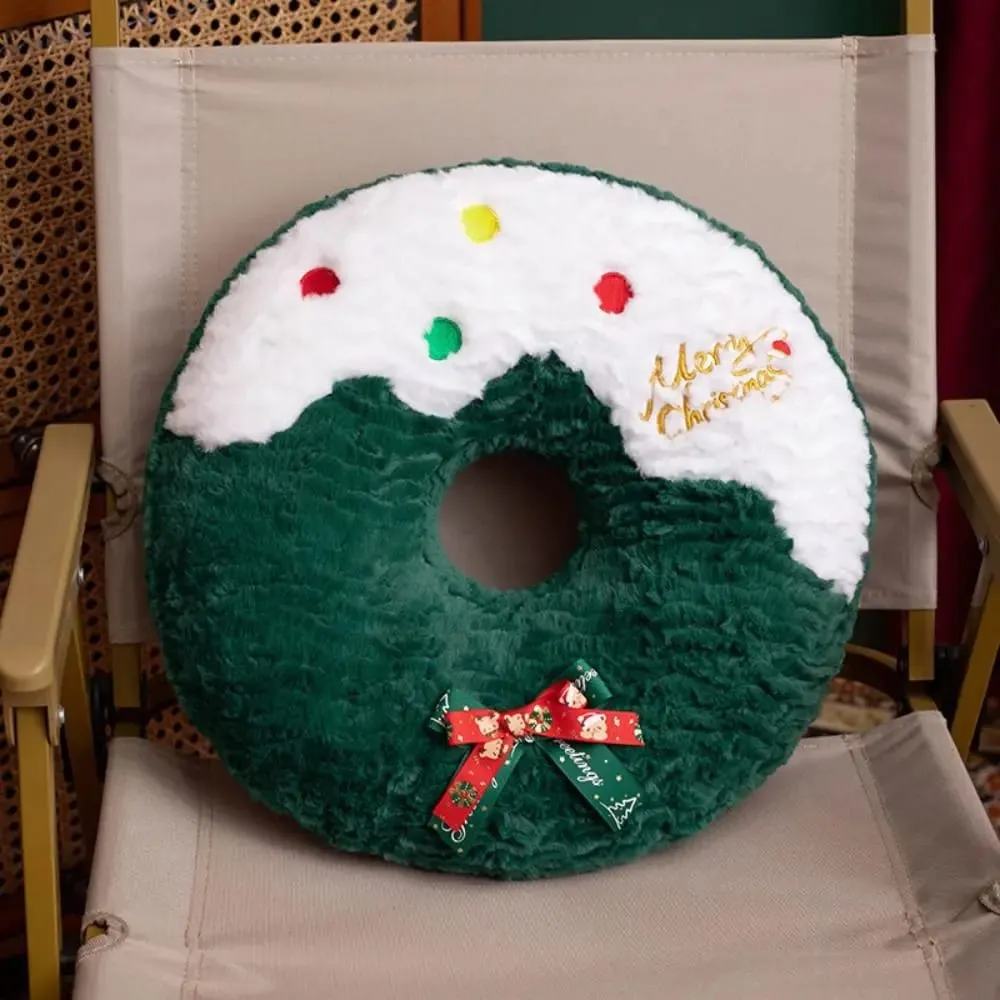Cute Creative Shape Christmas Pillow Soft Stuffed Comfortable Waist Cushion Seasonal Pattern Tree Pillow Home Decor — image 3
