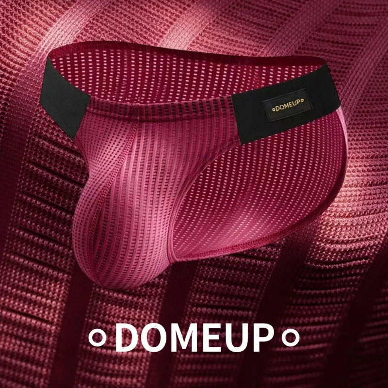 Men Vertical Stripe Mesh Bikini Briefs 3D Pouch Underwear Low Waist Elastic Waistband Breathable Male Panties DP911 — image 9