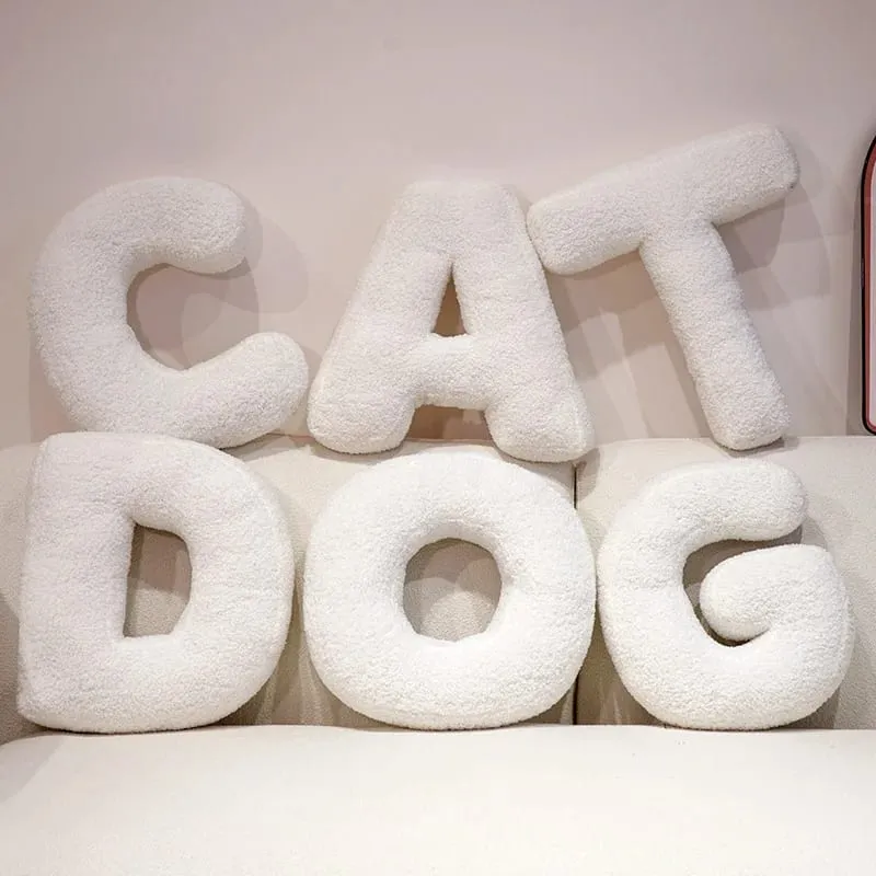 Hot Wholesale Cozy English Letters Pillow Sofa Cushion Living Room Decor 26 Letter Stuffed Doll Toy Kids Teaching Words Game Kid — image 10