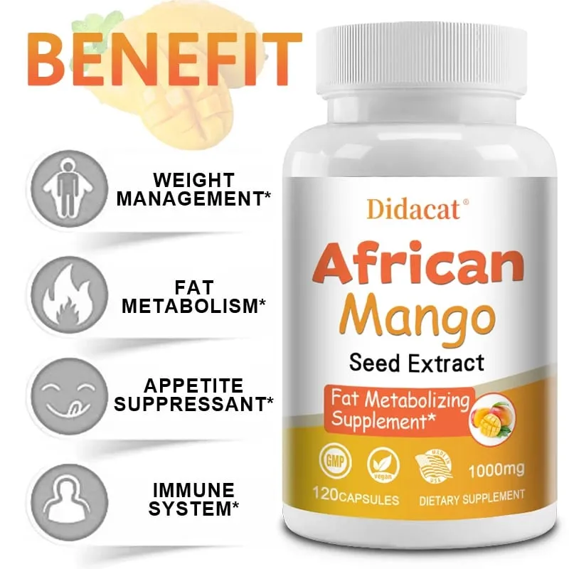 African Mango Capsules - Krachtig metabolisme Eetlustremmer Immuunsysteem Gezondheid Vetverbrandingscapsules Niet-GMO — image 4