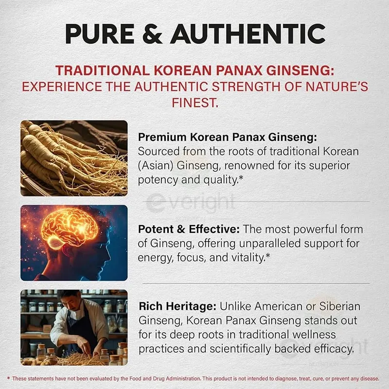 Red Korean Ginseng for Men’s Vitality & Performance – 10:1 Extra Strength Extract for Energy Focus & Productivity – Natural Ve — image 5