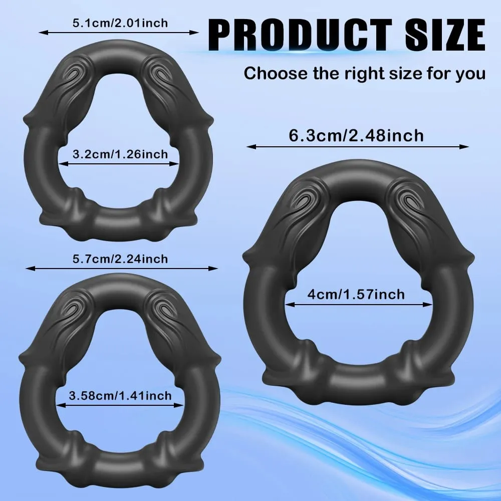 Cock Ring Reusable Silicone Penis Ring Delayed Ejaculation Penis Enlargement Dick Enlarger Semen Semen Lock Ring Sex Toy Men — image 3