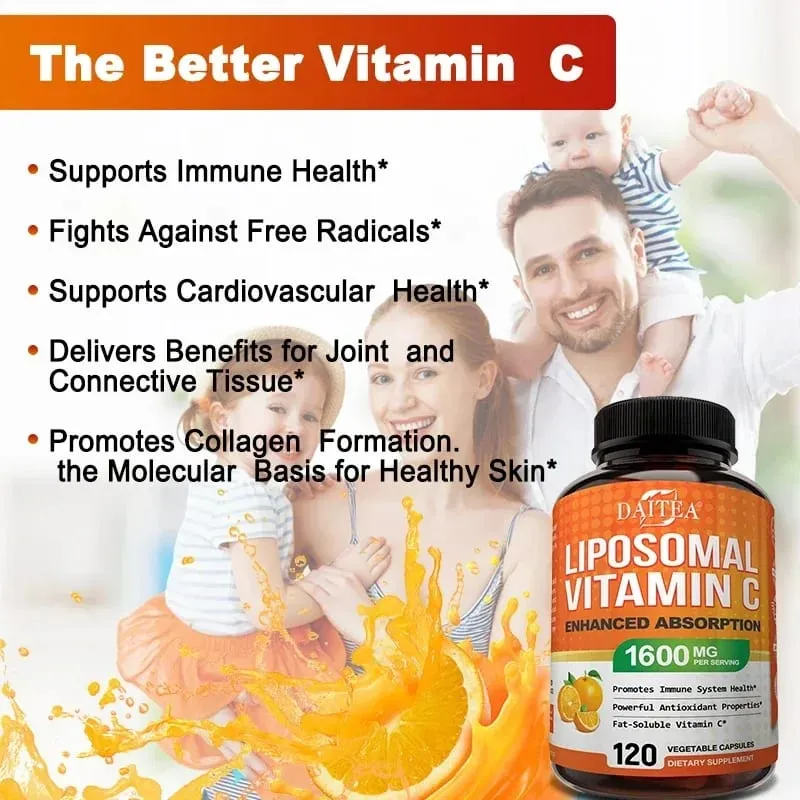 Vitamin C Liposomal 1600 Mg - Vitamin C Larut Lemak Sangat Boleh Serap Vitamin C Antioksidan Sistem Imun & Penggalak Kolagen — image 5