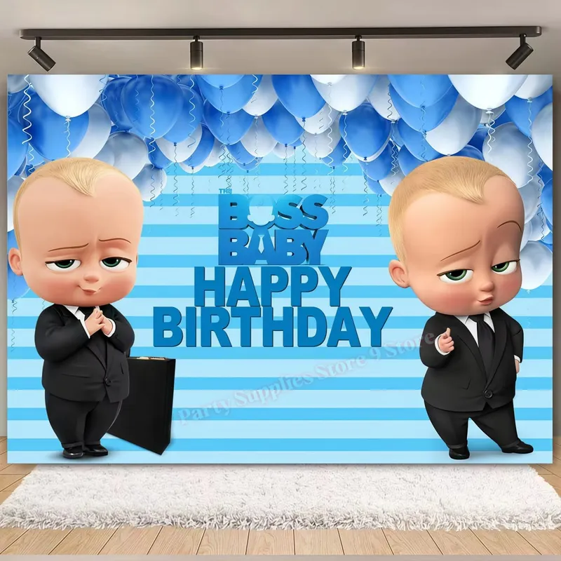 Bossed Baby Theme Newborn 1st Birthday Party Decoration Paper Plate Cup Balloon Banner Kid Boy Favors Baby Shower Event Supplies — image 7