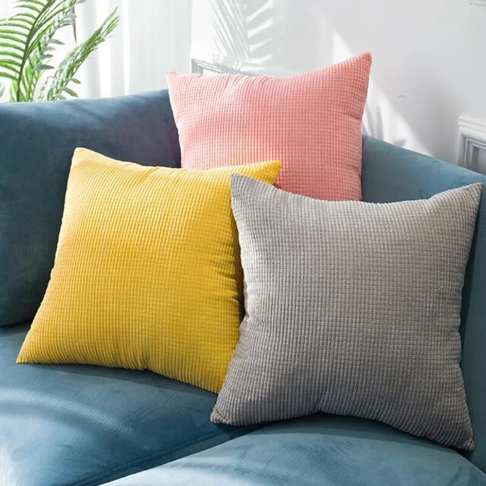 Solid Luxury Square Cushion Cover 30x50/40x40/45x45/50x50cm Soft Decorative Throw Pillow Case for Sofa Car Home — image 1