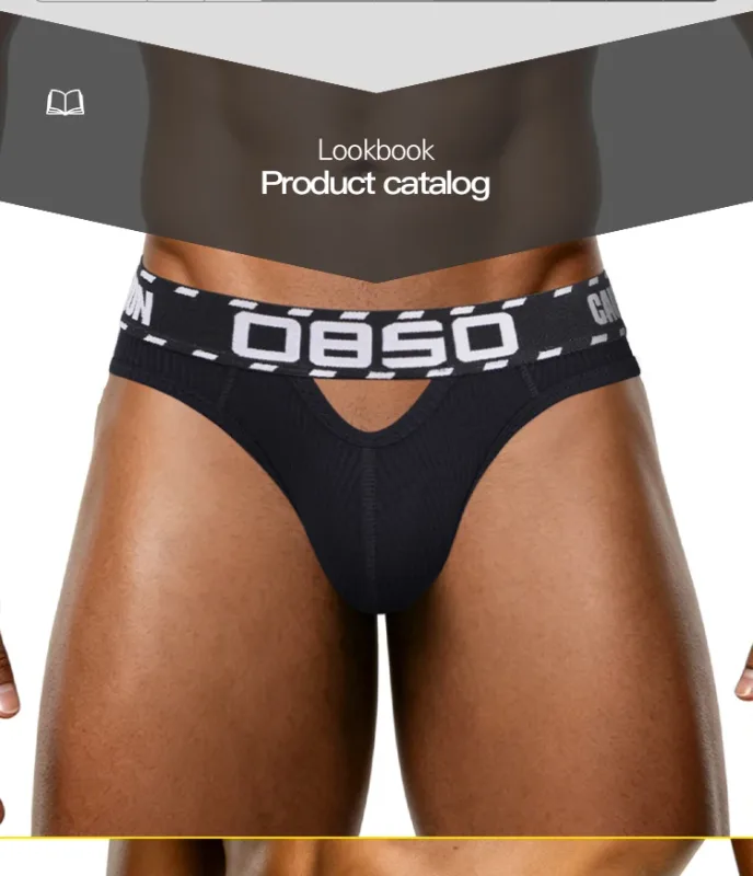 1/3Pcs Cotton Men Underwear Sexy Breathable Bikini Panties Underpants Large Crotch Pouch Mens Briefs with Front and Back Cutouts — image 13