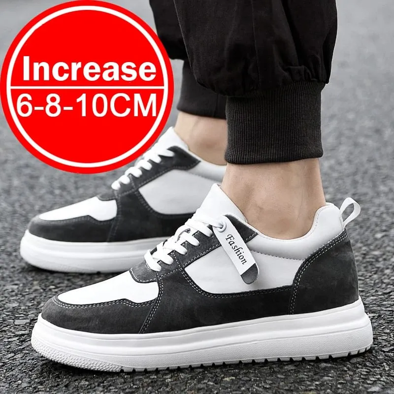 Plus Size37-46 Lift Sneakers Mand Elevator Sko Højde Øg Indersål 8cm Hvid Sort Højere Sko Mænd Fritid Mode sneakers — image 6
