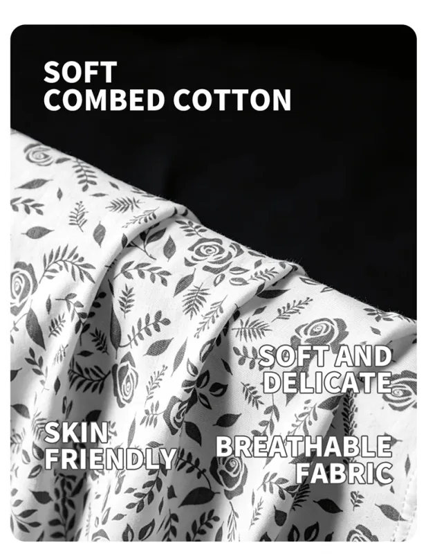 MiiOW 3Pcs Cotton Men Underwear Boxershorts Breathable Rose Print Man Underpants Skin-friendly Large Size Men's Shorts Panties — image 9