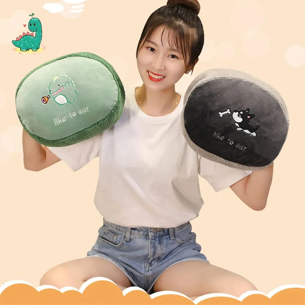 Dinosaur Cartoon Hand Warmer Pillow Soft Warm Cushion for Sofa Bed Desk Car Use Not Easily Deformed Perfect Winter Gift Idea — image 4
