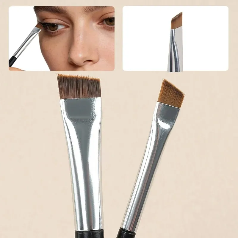5/10pcs Double End Eyebrow Brush Eyeliner Angled Flat Head Blade Eye Liner Brow Contour Blending Makeup Brushes Make Up Tool — image 5