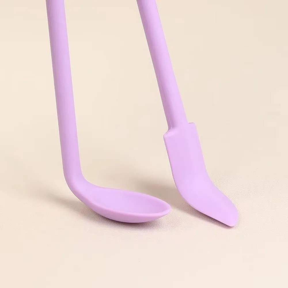 3pcs Portable Mini Silicone Scraper Double-head Lengthened Face Mask Brush Soft Cosmetic Digging Spoon Makeup Brushes Set — image 1