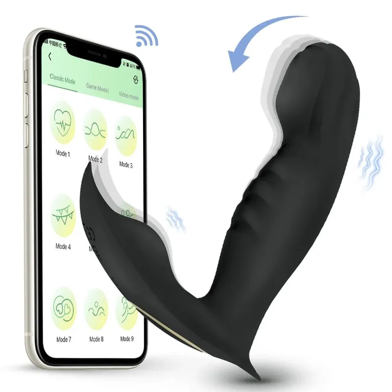 Thrusting Anal Vibrator for Men Butt Plug Anal Plug Remote Control Telescopic Prostate Massager for Gay Sex Toy for Men Women — image 4