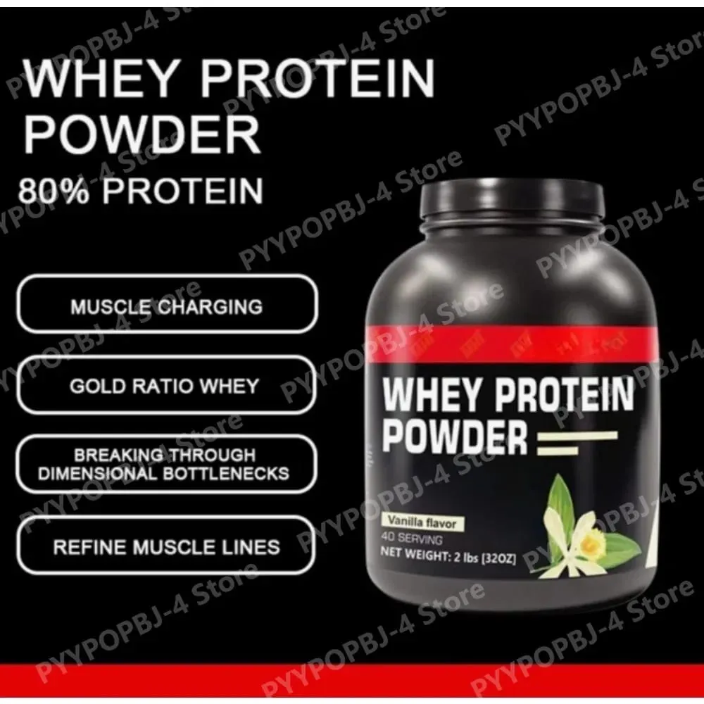 Whey Protein Powder 2lbs - 80% Protein Gold Ratio Whey for Muscle Growth & Recovery Vanilla/Chocolate/Strawberry 40 Servings — image 3