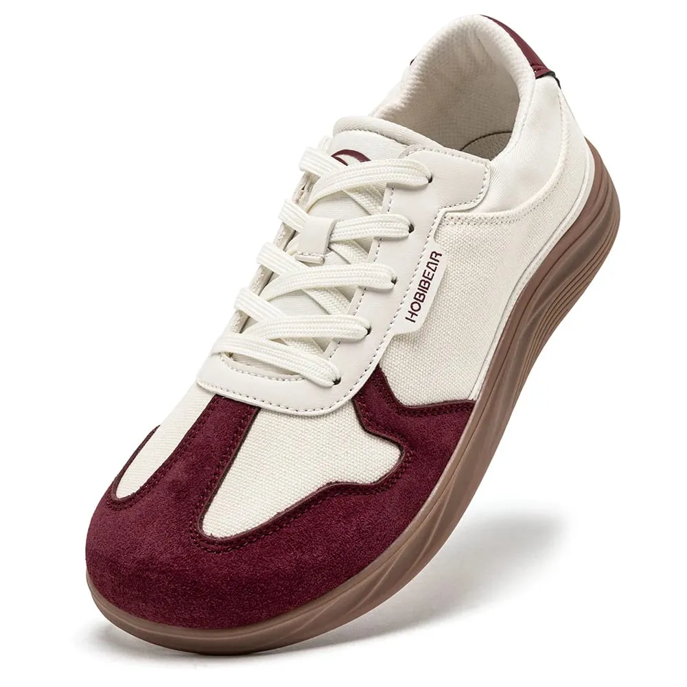 Erkek Kadın Geniş Toe Box Ayakkabı | Minimalist Suni Deri Kanvas Spor Ayakkabı Hafif Günlük Bağcıklı Yürüyüş Ayakkabısı — image 9