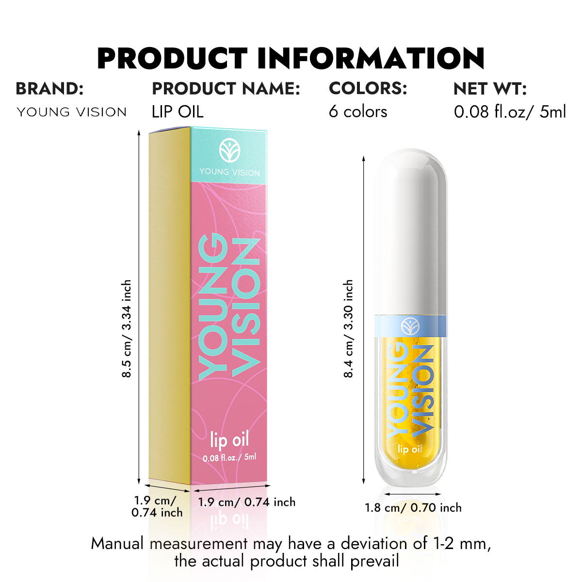 6 Color-Changing Lip Gloss Fruity Scent Moisturizing and Long-Lasting Smooth Hydrating Temperature-Activated Lip tint — image 7