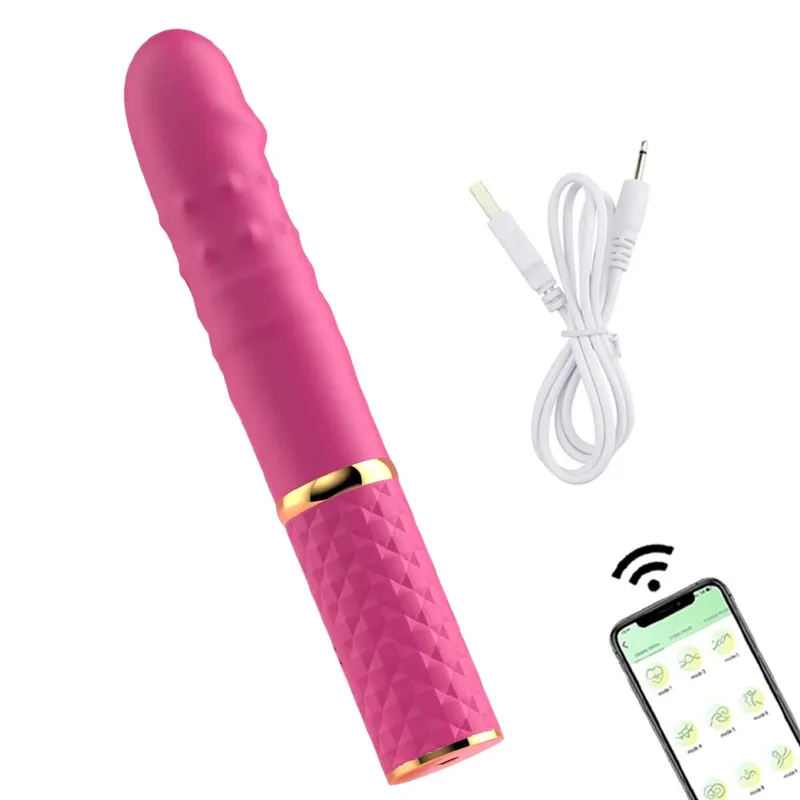 Beginner Telescopic Dildo Vibrator Thrusting Retractable Pussy G Spot Clitoral Anal Stimulation Sex Machine Sex Toys For Women