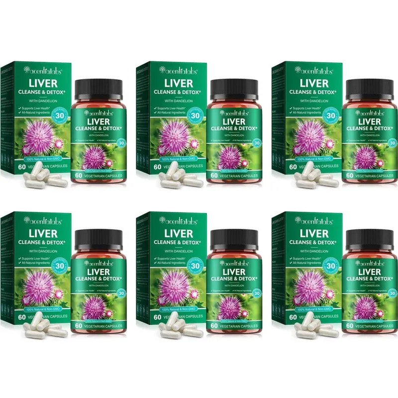 Acentialabs Liver Cleanse & Detox Capsules with Dandelion Milk Thistle Extract for Liver Digestion Health Support 60 Capsules — image 11