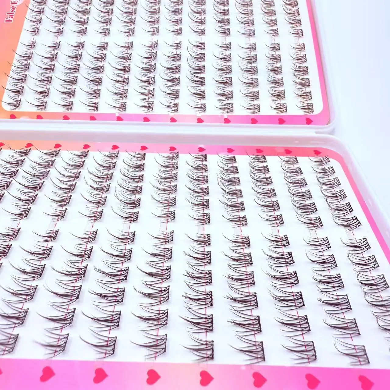288Clusters Self Adhesive No Glue Daily Natural Eye Makeup Eyelash Extensions Kit False Eyelashes With Tweezers — image 3