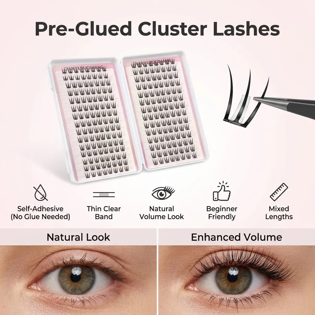 30rows Women's Idols False Eyelashes Natural Volume Daily Eye Makeup Women Beginner Large Capacity Lashes C Curl Synthetic Fiber — image 5