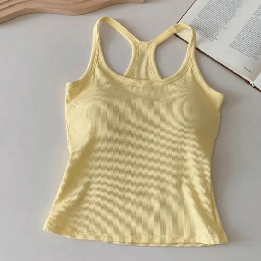 Wide Shoulder Straps Hollow Vest Comfortable H-Shaped Back Breast Small Camisole Slim Design Elastic Thin Tank Tops — image 13