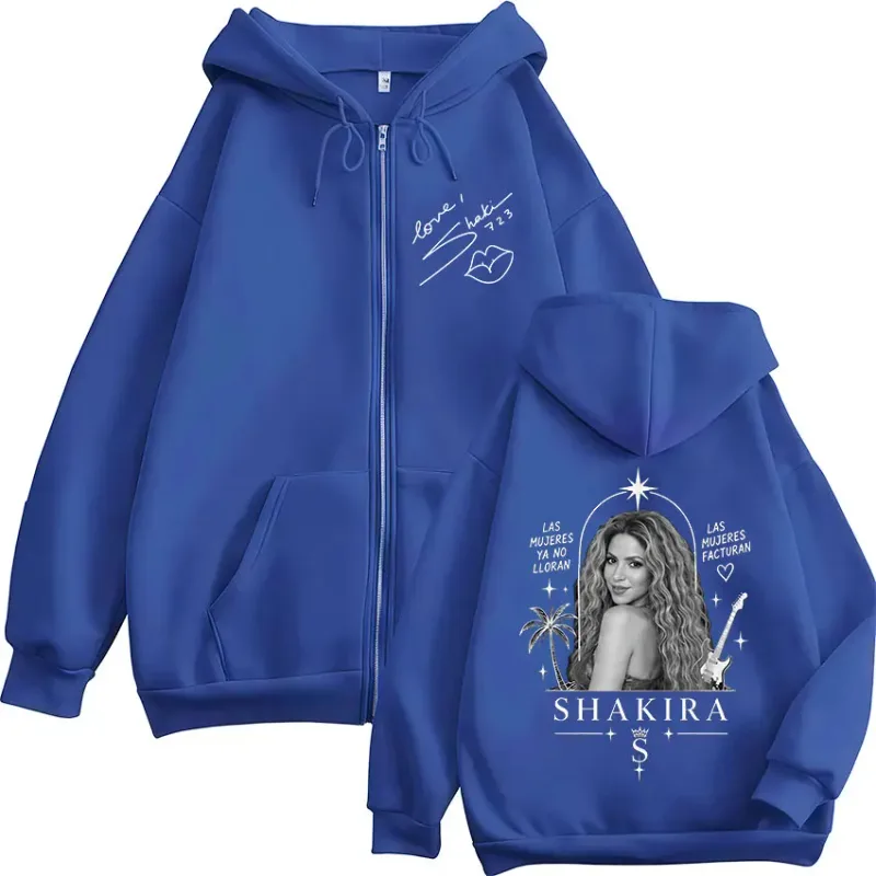 Shakira LMYNL Las Mujeres Ya No Lloran Tour Zipper Hoodies Men Women Clothing Casual Long Sleeve Zip Up Sweatshirts Jackets Coat — image 5