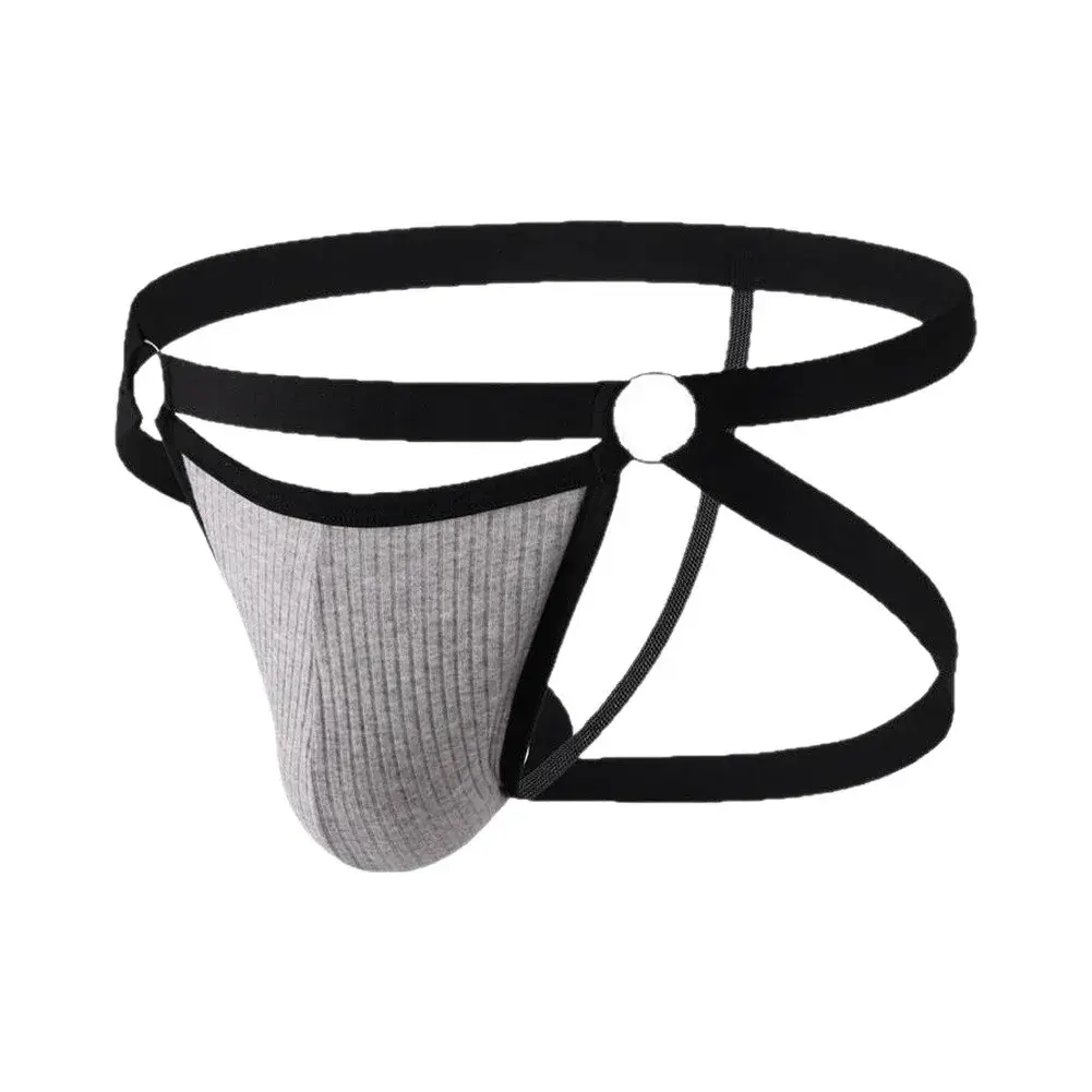 Mens Jockstrap Underwear Low Waist Breathable Athletic Supporter Jock Straps Underpants Gay Male Hollow Back Lingerie — image 2